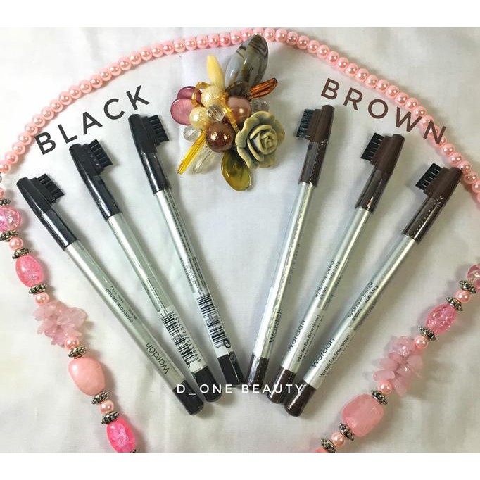 Barang Berkualitas pensil alis Wardah Eye Brow Pencil With Brush Pensil Alis Coklat Sikat - Brown