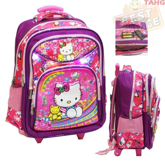 TAS LAMPU Trolley SD Hello Kitty 5D Timbul Hologram 4 KT - Trolley SD