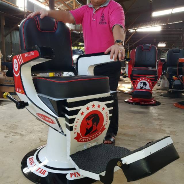 Kursi pangkas / Kursi barbershop Pintermend pesanan khusus ke Ciamis