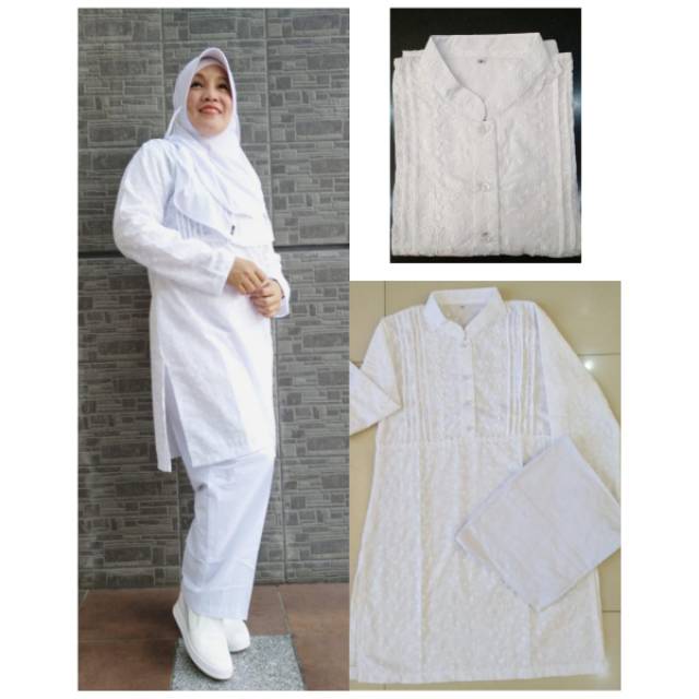 Baju tunik plus celana putih