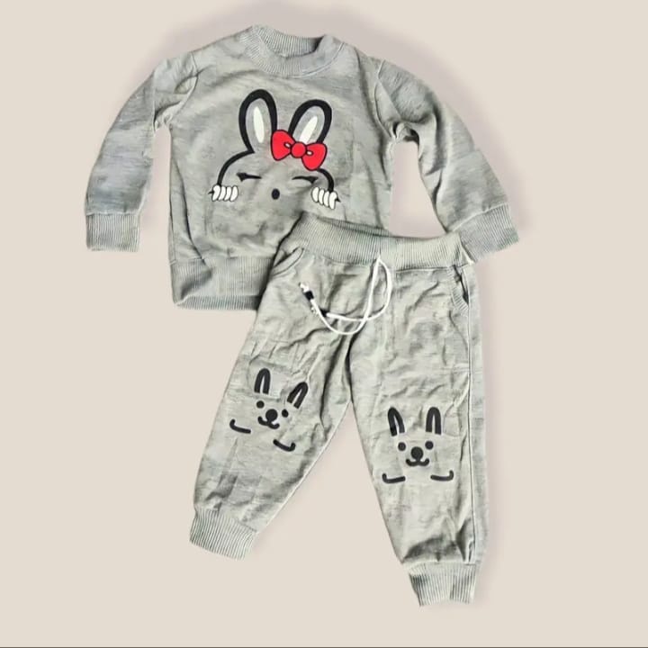 setelan sweater jogger anak motif RABBIT 1-9thn