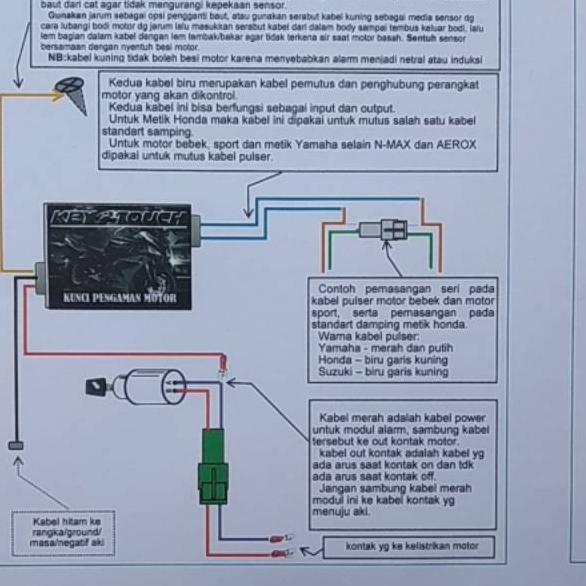 Diskon s/d 20% Kunci Rahasia Alarm Motor sentuh jari Pengaman Motor Sensor Sentuh jari Key Touch