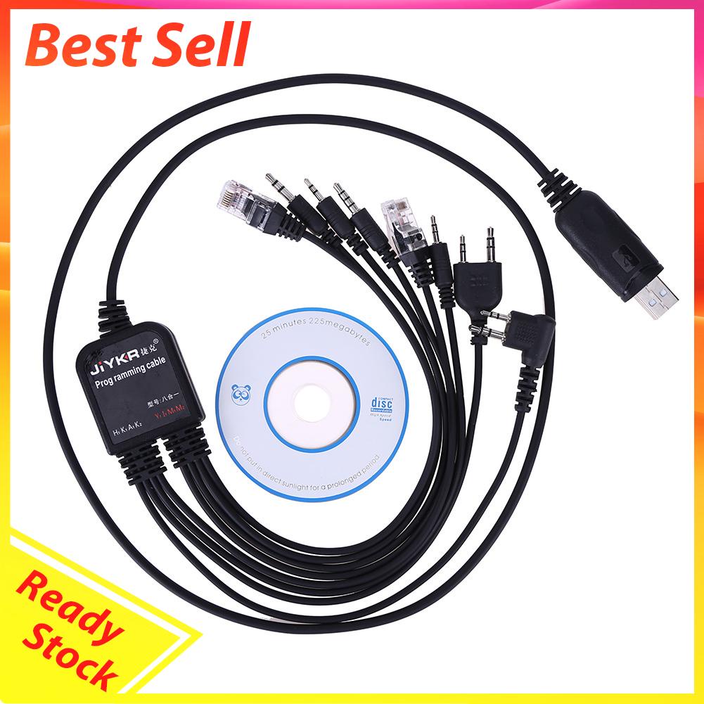MOTOROLA 8 in 1 Kabel Programming USB Untuk Radio Baofeng Kenwood TYT QYT