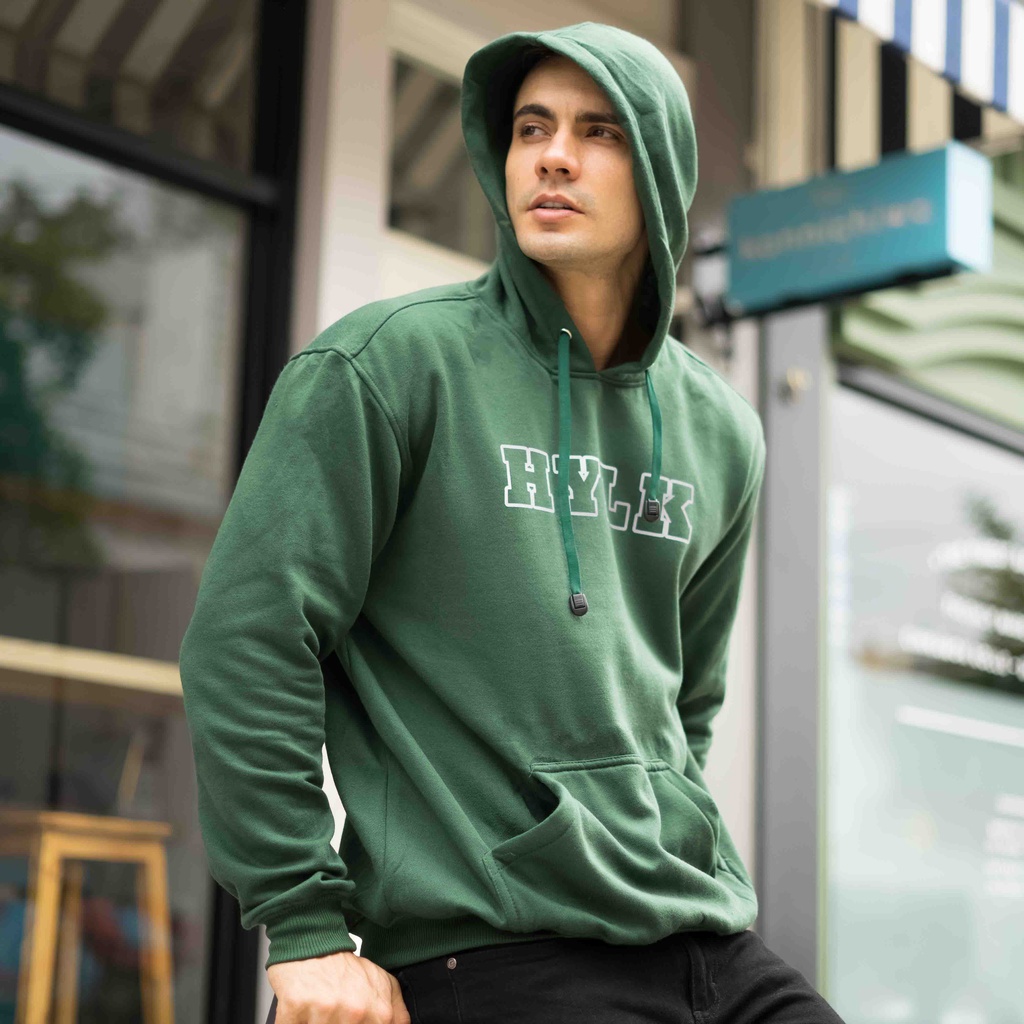 (BISA COD) HEYLOOKJaket Hoodie Jumper Hylk Unisex Outerwear Terbaru Heylook Green