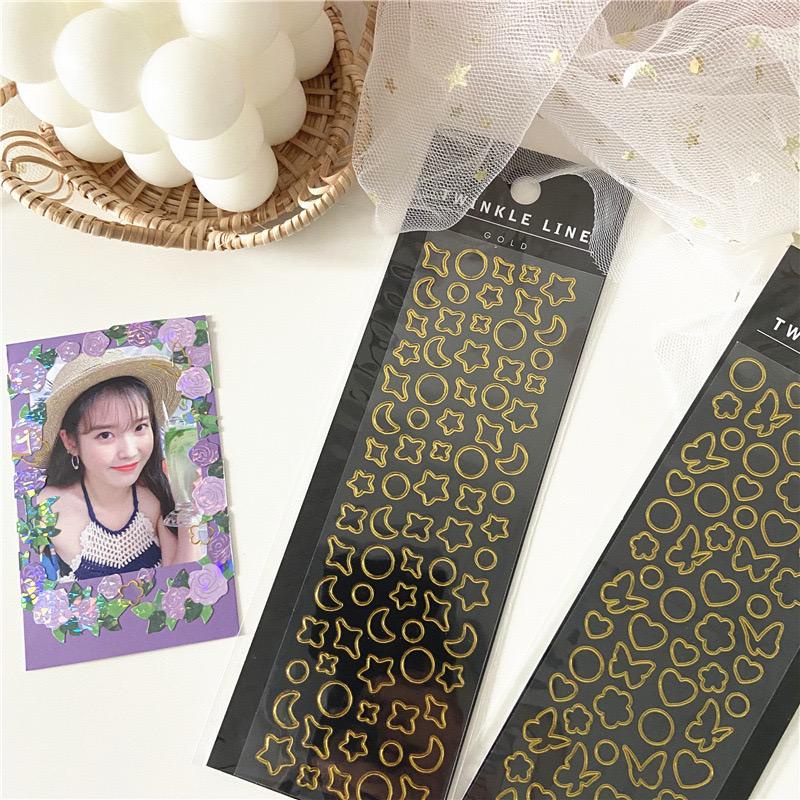 Hologram Deco Sticker Star / Stiker Dekorasi Outline