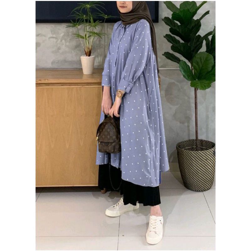 Zalea Tunic - Tunik Wanita Terbaru - Tunik Motif Katun Import LD 110