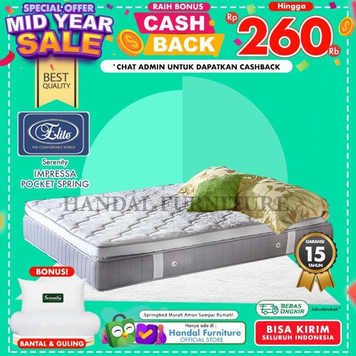 Serenity Hanya Kasur Spring Bed Impressa 160X200