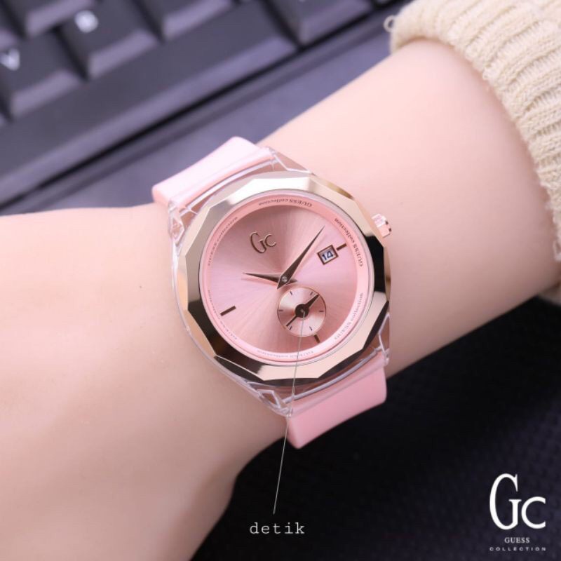 Jam tangan wanita GC premium tanggal detik chrono aktif fashion cewek GC008