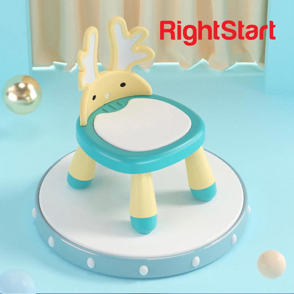 RIGHT START HIGH CHAIR 2381 3IN1 DEER CHAIR WITH TOYS - KURSI MAKAN BAYI ada mainan