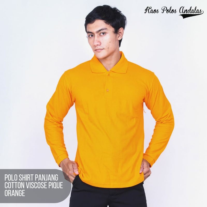 POLO SHIRT COTTON PIQUE PANJANG SERI WARNA 2