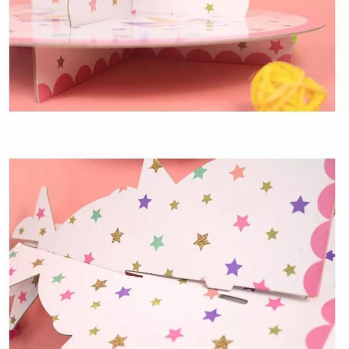 Cake Tier / Standing Cake / Tempat Kue / Cupcake Stand Unicorn Bunga