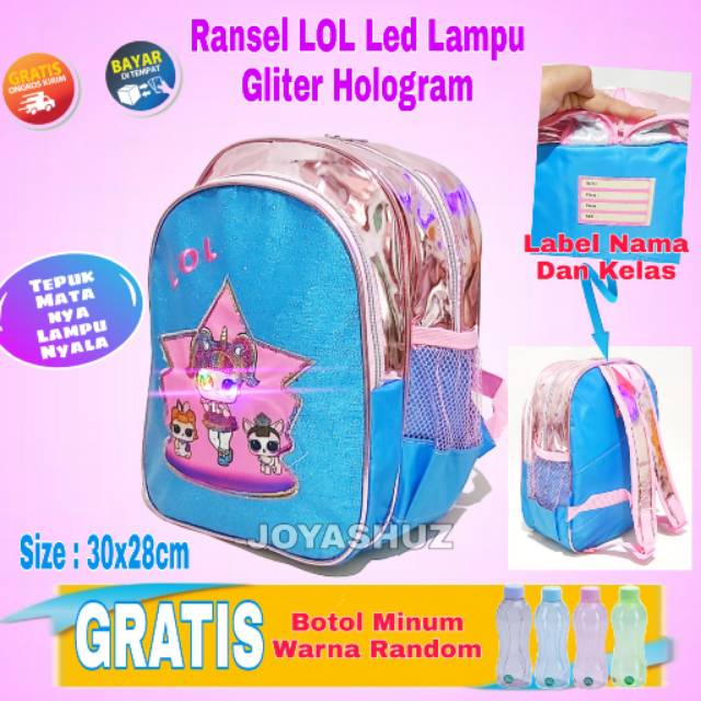 Tas Ransel Anak Perempuan Karakter / Tas Sekolah Anak SD / Tas Sekolah Anak TK - Joyashuz