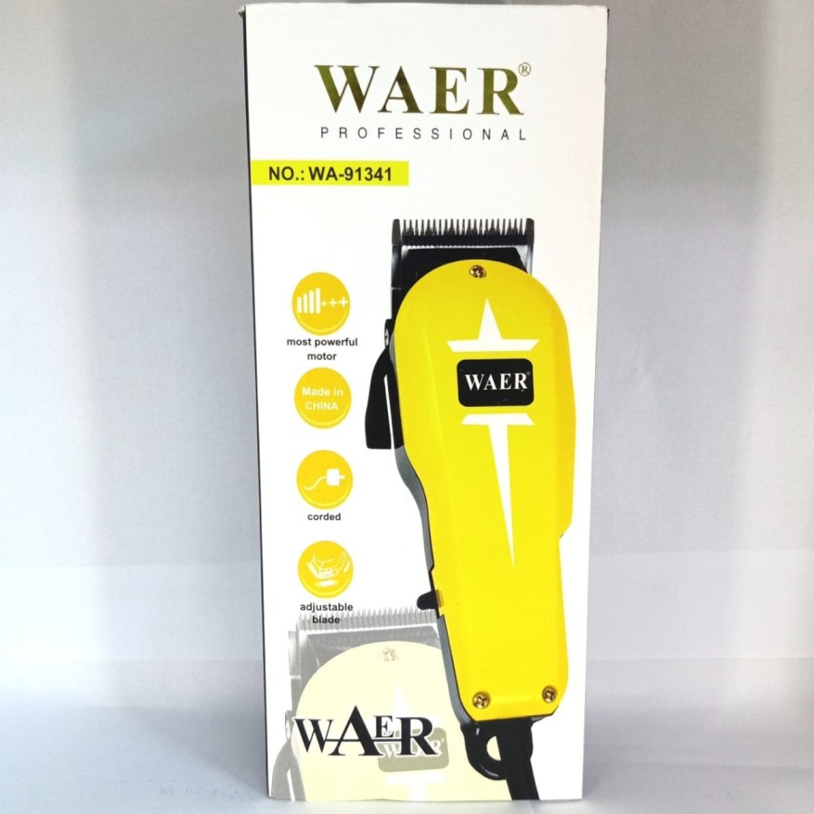 ALAT CUKUR RAMBUT LISTRIK SALON PROFESIONAL HAIR CLIPPER WAER WA-91341 ORIGINAL WAER