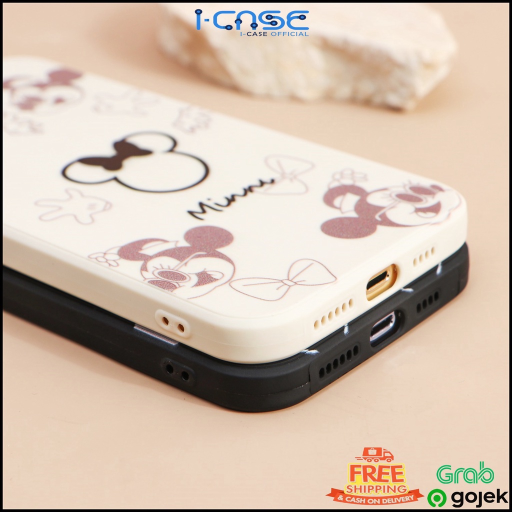 Soft Case Edge Miki Mini Cartoon Full Lens Cover  iPhone 7 8 SE 7+ 8+ X XR XS 11 12 13 MINI PRO MAX