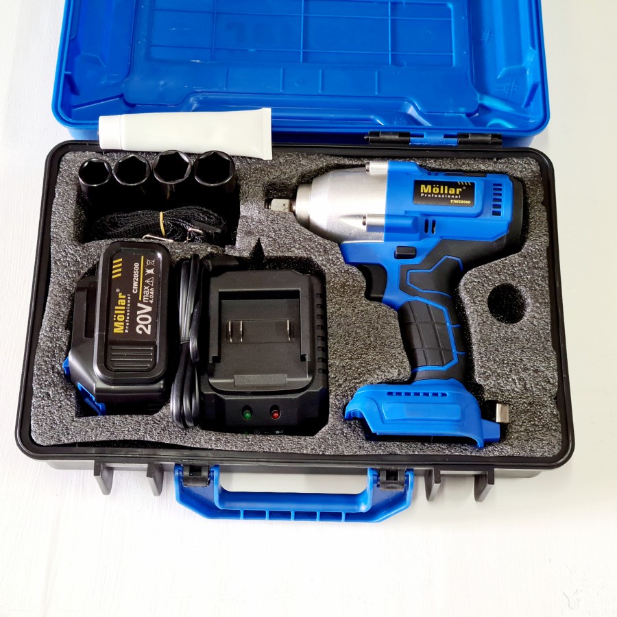 MOLLAR CIW20500 CORDLESS IMPACT WRENCH BUKA BAUT MOBIL 500NM 1 BATERAI Rp1.115.000