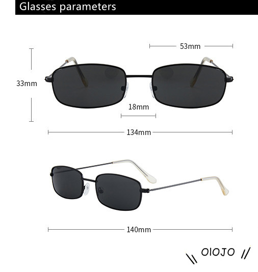 【CHECKOUT RP100】 Korean Kacamata Fashion Bingkai Persegi Panjang Retro Korea Kecil Wanita Kacamata Hitam Ulzzang Bingkai Logam Shades Sunglasses Aksesoris Wanita