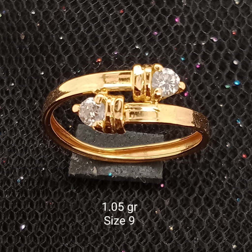 Cincin Emas 17 K kadar 750 - model tinju batu berat 1.05 gram - 2374