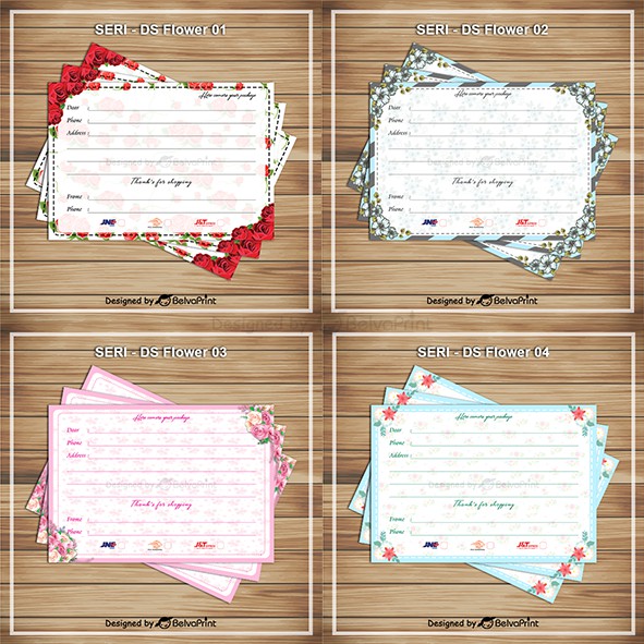 

Stiker label pengiriman Online/Offline Shop Seri DS Flower