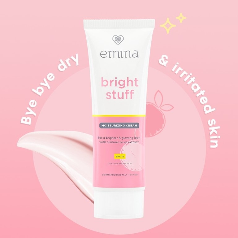 BPOM Emina Bright Stuff Moisturizing Cream 20 ml - Pelembab Wajah Mencerahkan