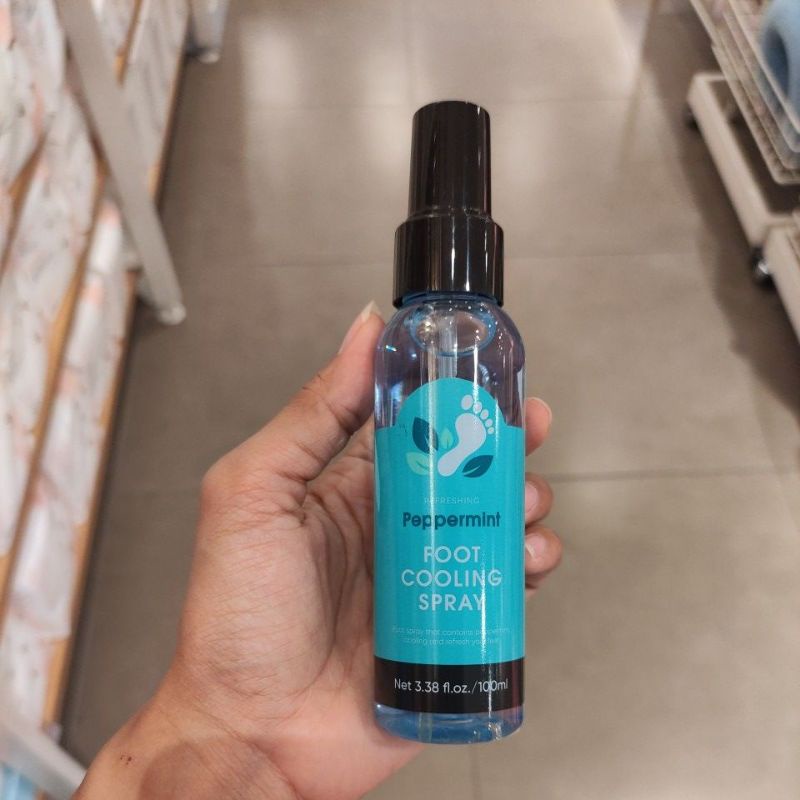 peppermint foot cooling spray miniso