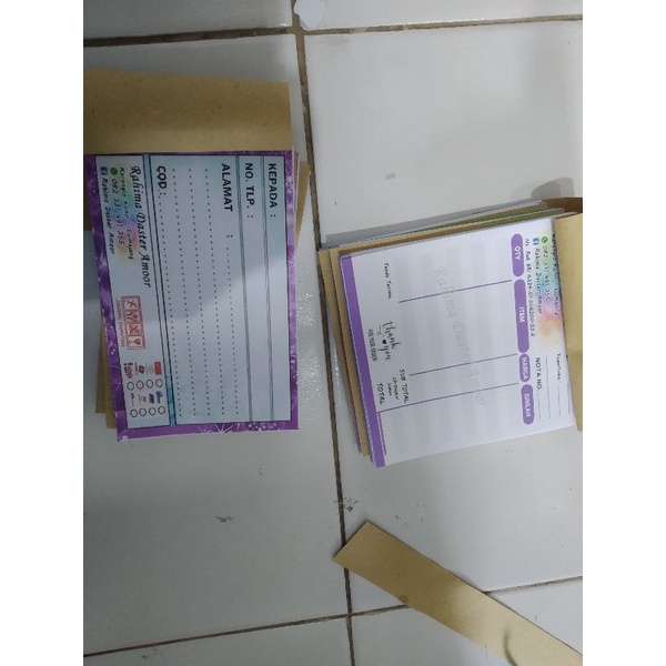 

nota olshop dan label pengiriman grosir