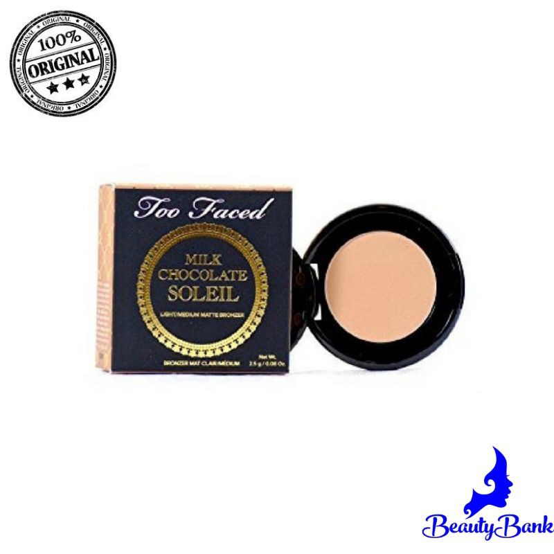 Jual Too Faced Mini Milk Chocolate Soleil Bronzer Travel Size Medium/Deep Matte Bronzer 0.08