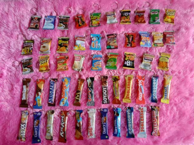 Kay20 - Gantungan kunci lucu unik menarik murah snack makanan ringan souvenir-4
