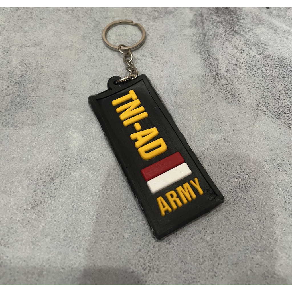 Gantungan Kunci AD | Keychain | Gantungan Kunci Karet TNI AD