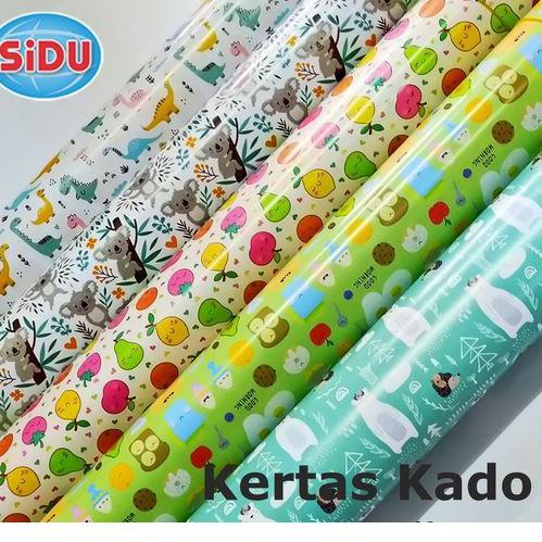

민 Kertas Kado Glossy SIDU Motif Kartun 50 lembar