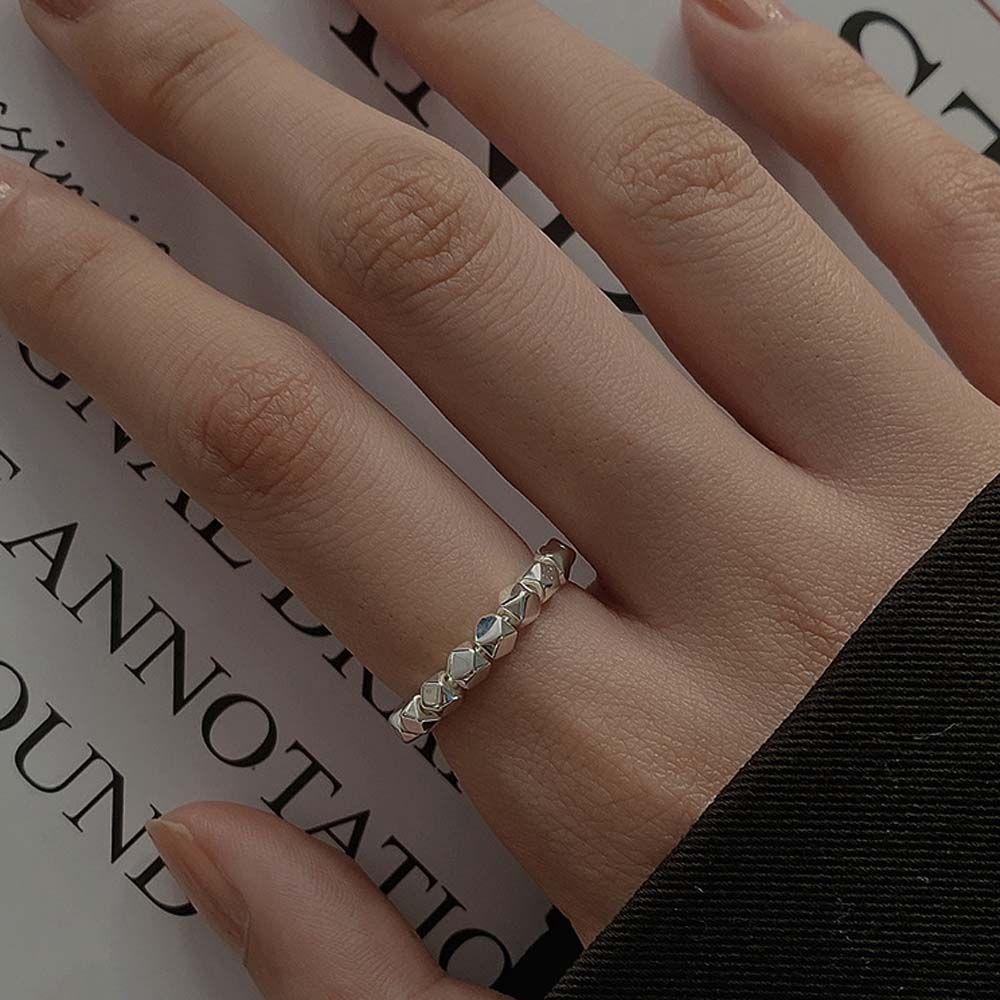 Mxbeauty Manik-Manik Persegi Cincin Hadiah Kotak Sederhana Manik-Manik Fashion Perhiasan Manik-Manik Perhiasan Pengantin Jari Rings