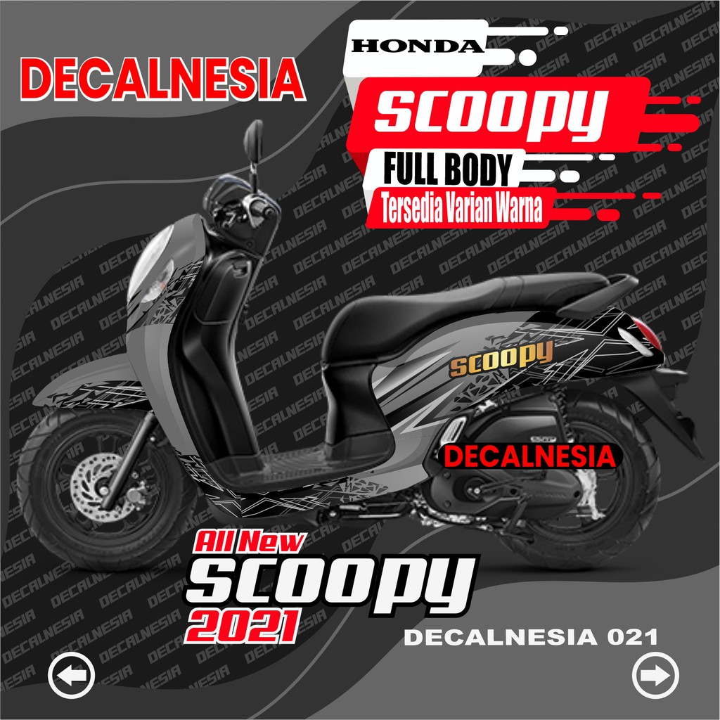 Decal Full Body Motor Honda Scoopy All New 2021 Aksesoris Variasi Stiker Scoopy
