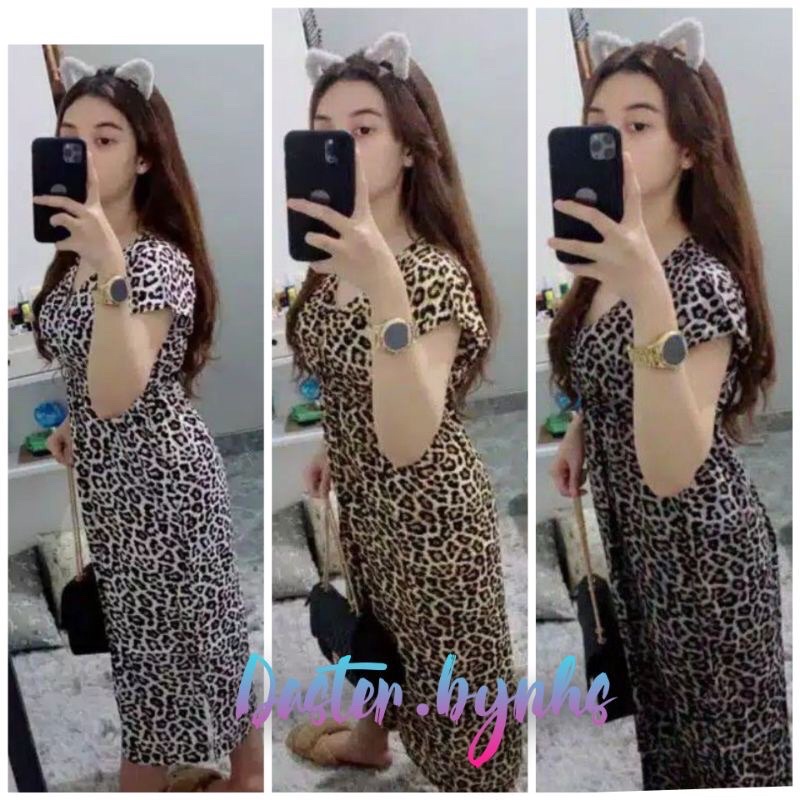Daster manohara leopard // Daster macan // manohara macan // manohara kerut // Daster manohara
