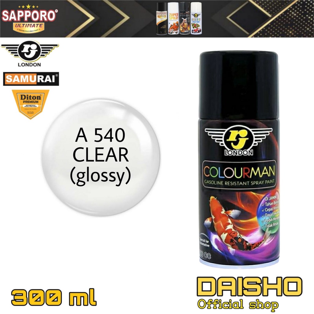 PILOX PILOK tahan bensin 300cc CLEAR laquer glossy COLOURMAN tahan bensin anti retak tahan cuaca cep