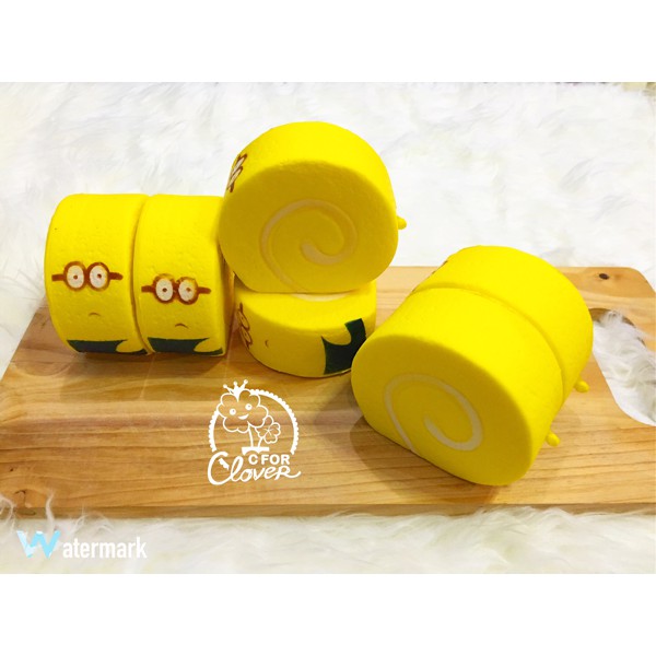 MINION ROLL CAKE SQUISHY / minions papoy squishi kue rol slime