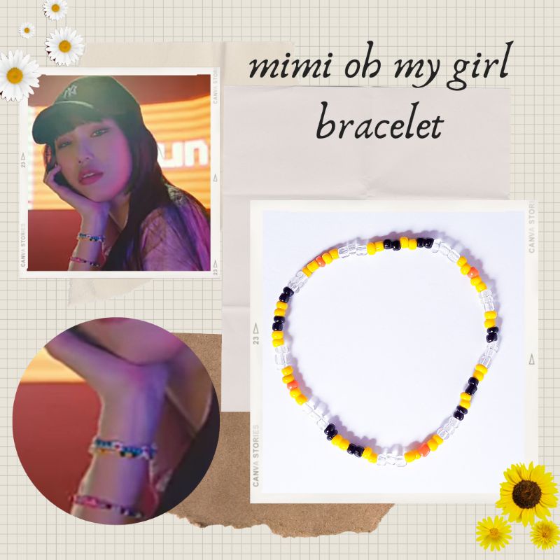 oh my girl beads bracelet | gelang tangan | gelang manik | gelang idol kpop | Mimi Seunghee jiho oh 