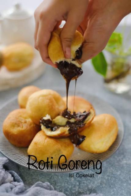 

Roti goreng coklat lumer isi 10