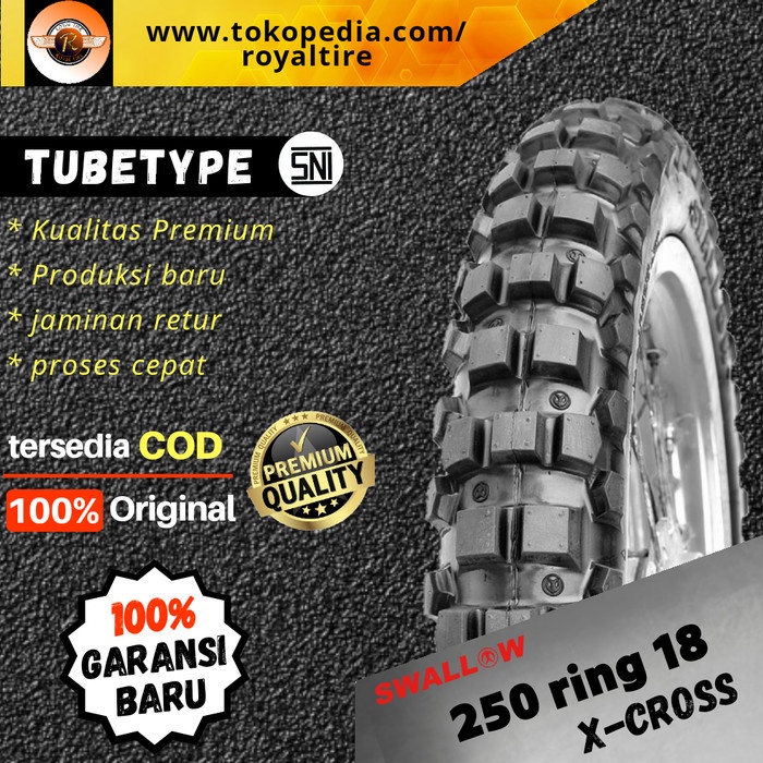 Ban motor cross swallow 250 ring 18 trail kawasaki klx crf x-cross