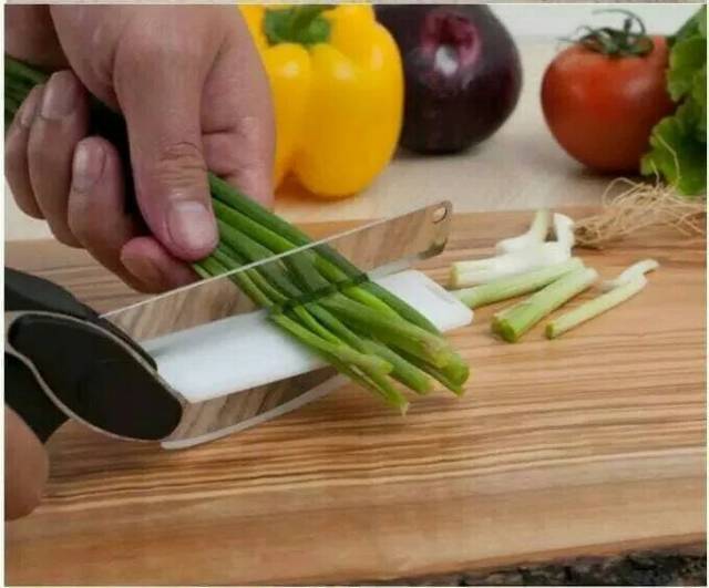 CLEVER CUTTER - GUNTING PISAU PEMOTONG SAYUR BUAH 2IN1