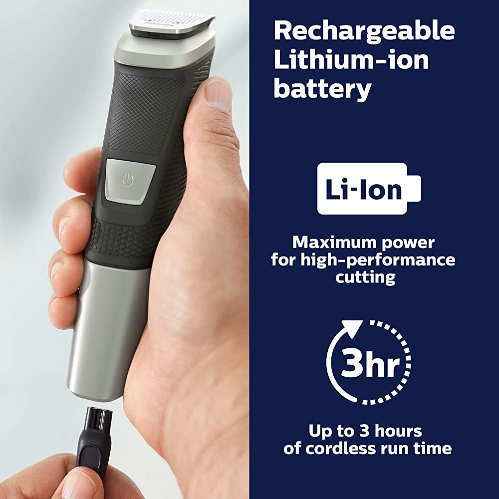 PHILIPS Norelco MG5750 - Multigroom 5000 - Alat Cukur Elektrik Tahan Air Rechargeable - 18-in-1