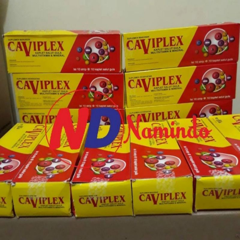 Jual Caviplex Multivitamin Dan Mineral 1 Box Isi 100 Kaplet | Shopee ...