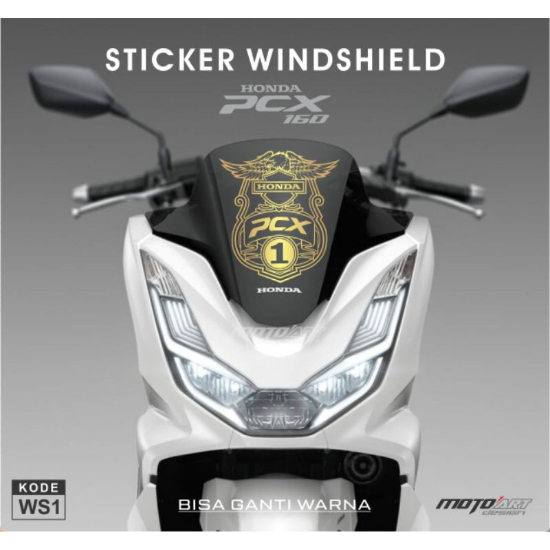 CUTTING STICKER WINDSHIELD PCX 160 / 2021 STIKER VISOR KACA DEPAN pcx new