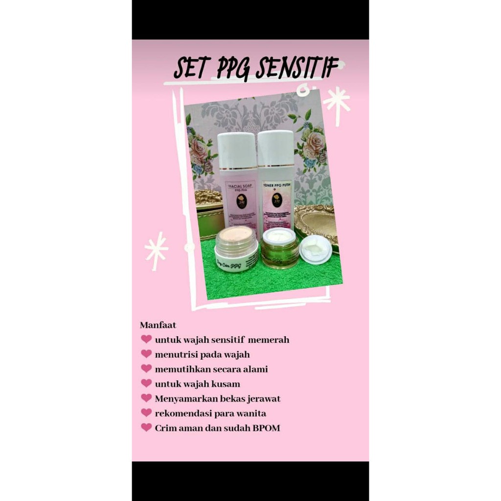 PAKET PPG SENSITIF KRIM PEMUTIH BY JM BEAUTY -