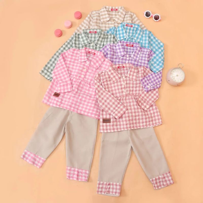 Setelan Anak Perempuan Lengan Panjang Celana Panjang 1 - 5 tahun Merk Piko Piko