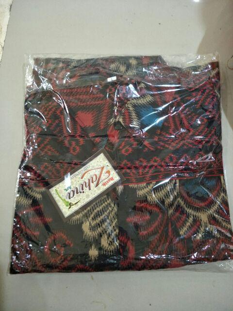 Risna Batik Hrb026 Kenongo Hem Kemeja Batik Pria Lengan Pendek  Katun Primis Halus M L Xlo