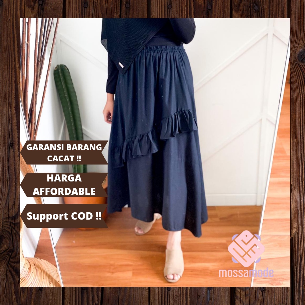 AIDHA SKIRT - Bawahan Rok Rampel Kekinian Panjang Murah
