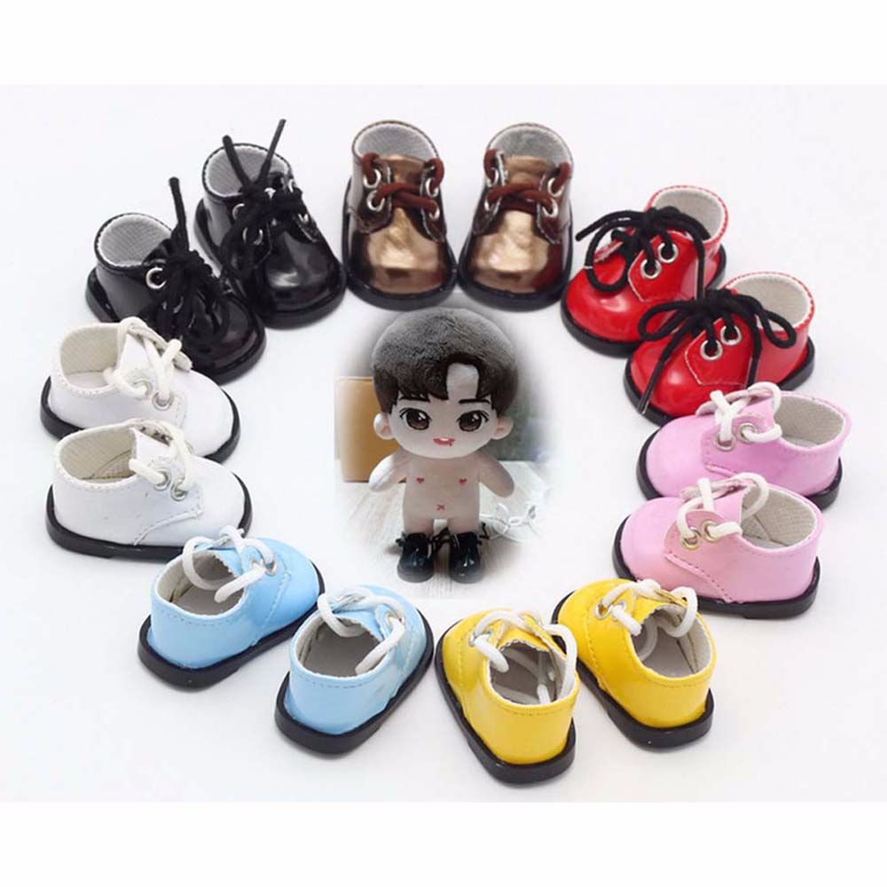 LANFY Cute Mini Doll Shoes Childrens Gift Doll Boots PU Shoes for BJD Doll Christmas Gift DIY Toys Handmade Doll Accessories for EXO Russian 5.5*2.8cm Fashion Sequin Shoes/Multicolor