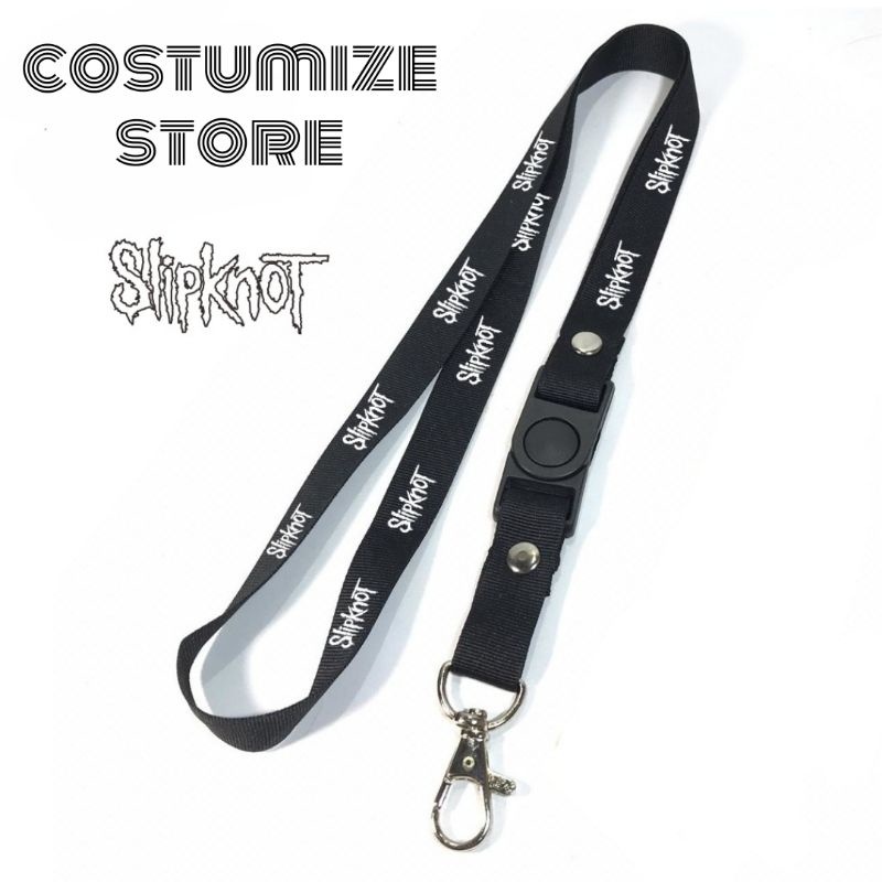 

lanyard SLIPKNOT gantungan kunci band musik metal / tali lanyard gantungan leher id card name tag kartu nama / pods