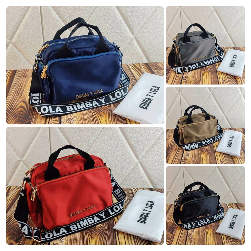 BIMBA Y LOLA NYLON ZIP CROSSBODY BAG / TAS SELEMPANG WANITA