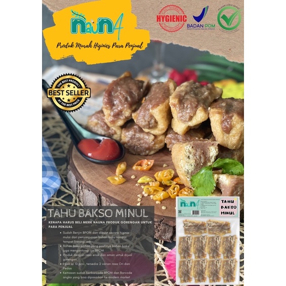 

Nauna Tahu Bakso Minul isi 10pc Tahu bakso Enak
