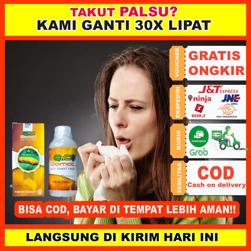 

QNC JELLY GAMAT Obat Bronkitis/ Obat Bronkitis Akut/ Bronkitis Herbal - ASLI HALAL BPOM